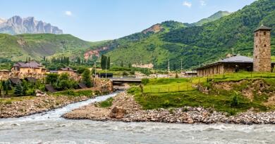 Локация во время экскурсии: село Верхняя Балкария